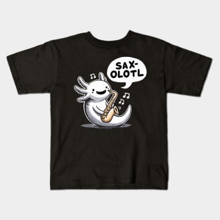 Saxolotl Jazz Axolotl Kids T-Shirt